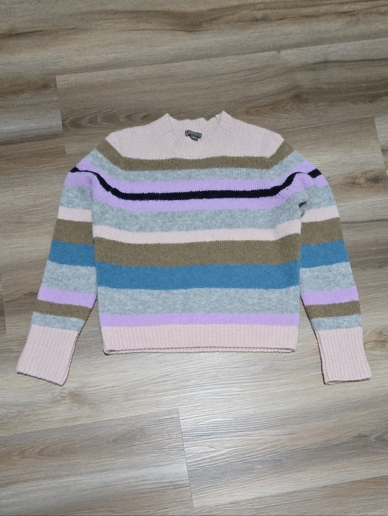 point sur Sweaters - Point Sur Alpaca Laine Blend Striped Crewneck Sweater - Multi Pastel Size L